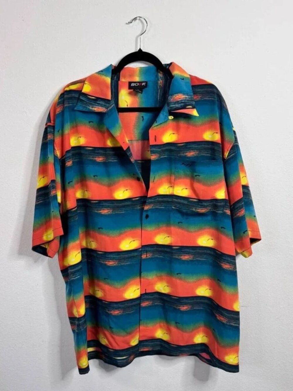 BOFF Hawaiian Sunset Print Button-Up Shirt Size XL